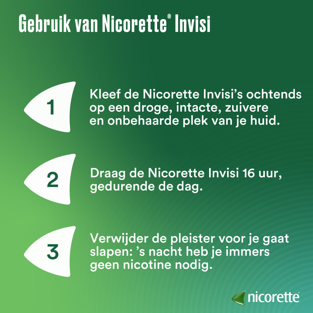 Nicorette Invisi 25 mg Nicotine Pleister 14 stuks