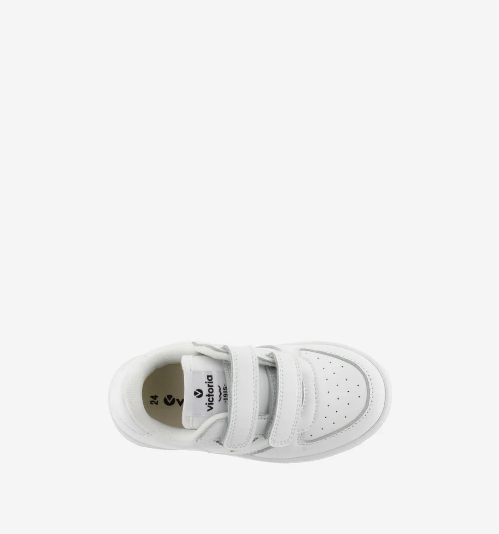 TIEMPO BASKETS SCRATCH Baskets blanches de sport pour enfant BLANCO