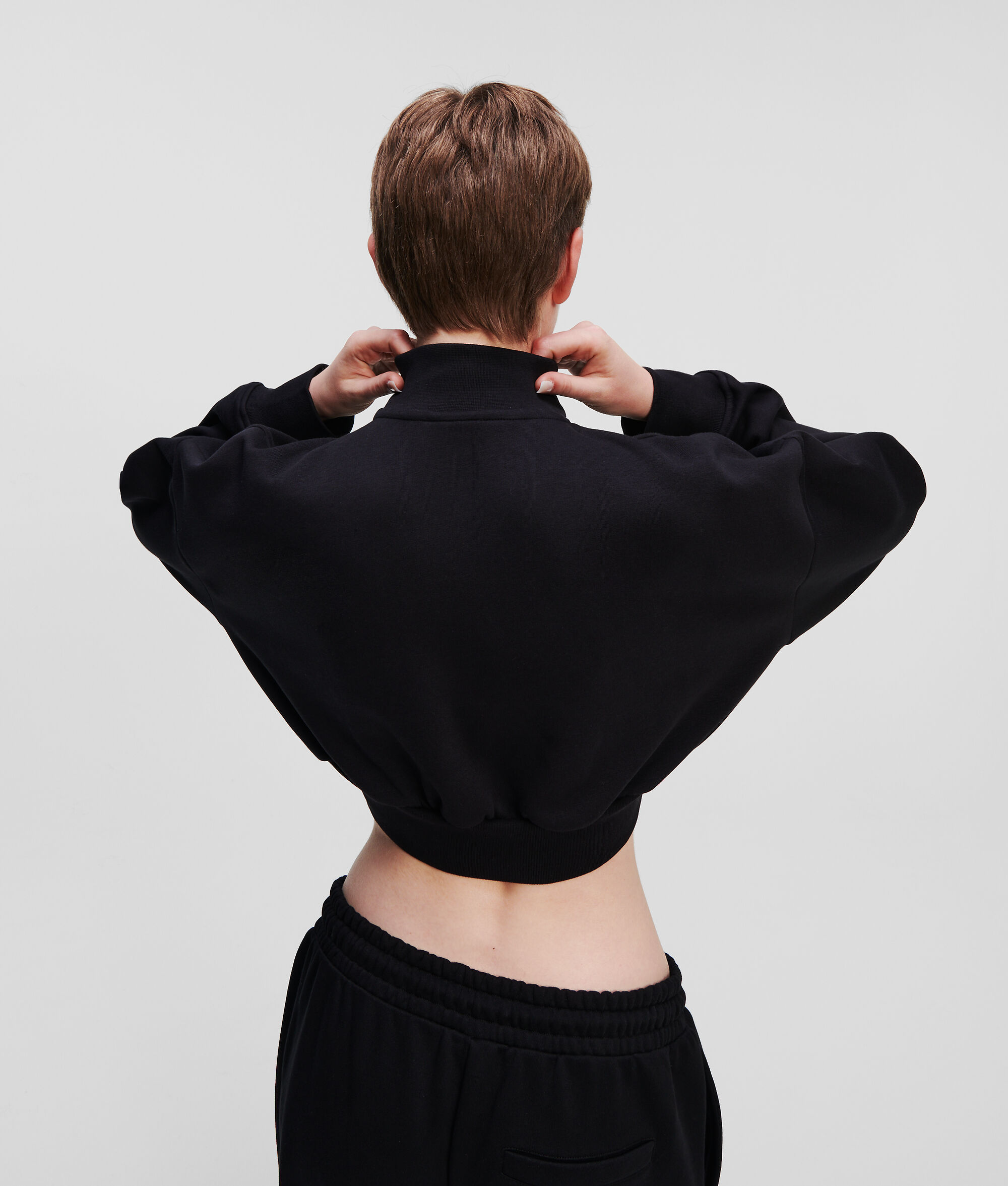 SWEAT-SHIRT CROPPED DEMI-ZIPPÉ KLJ