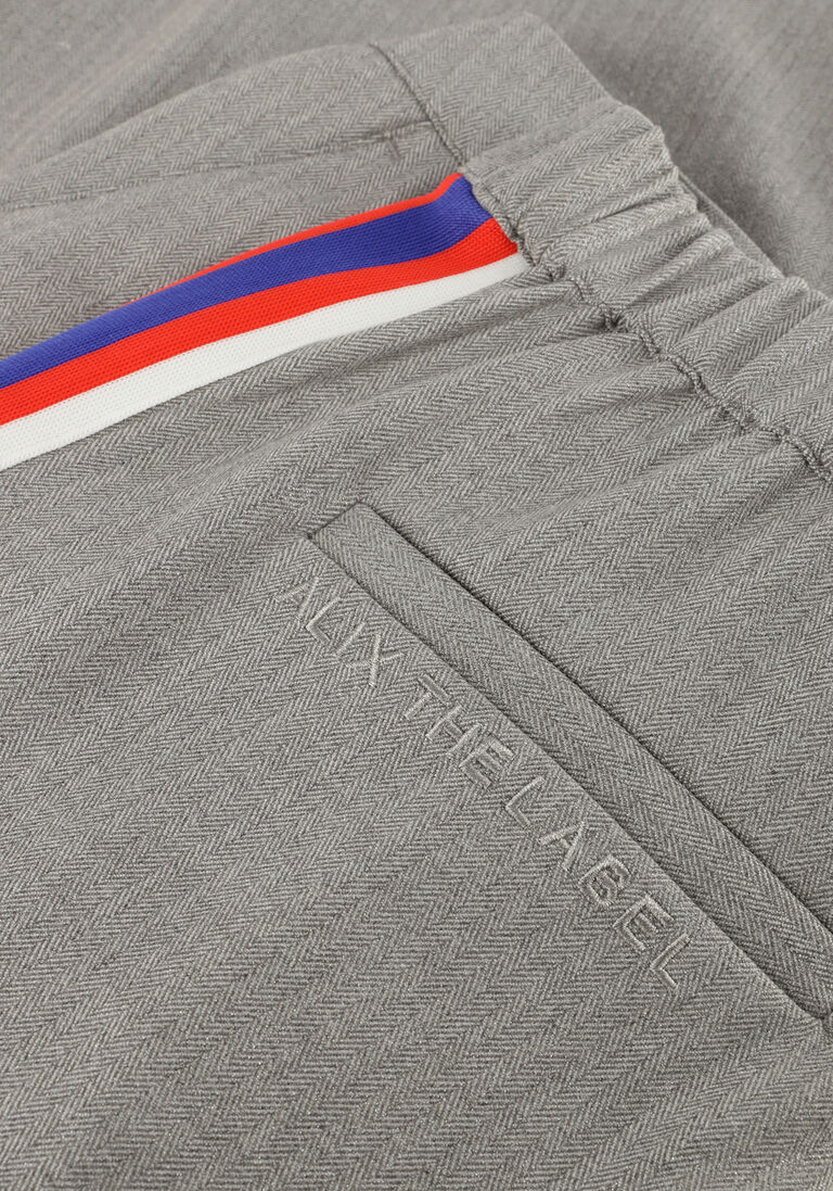 grijze alix the label wijde broek ladies woven coated herringbone pants