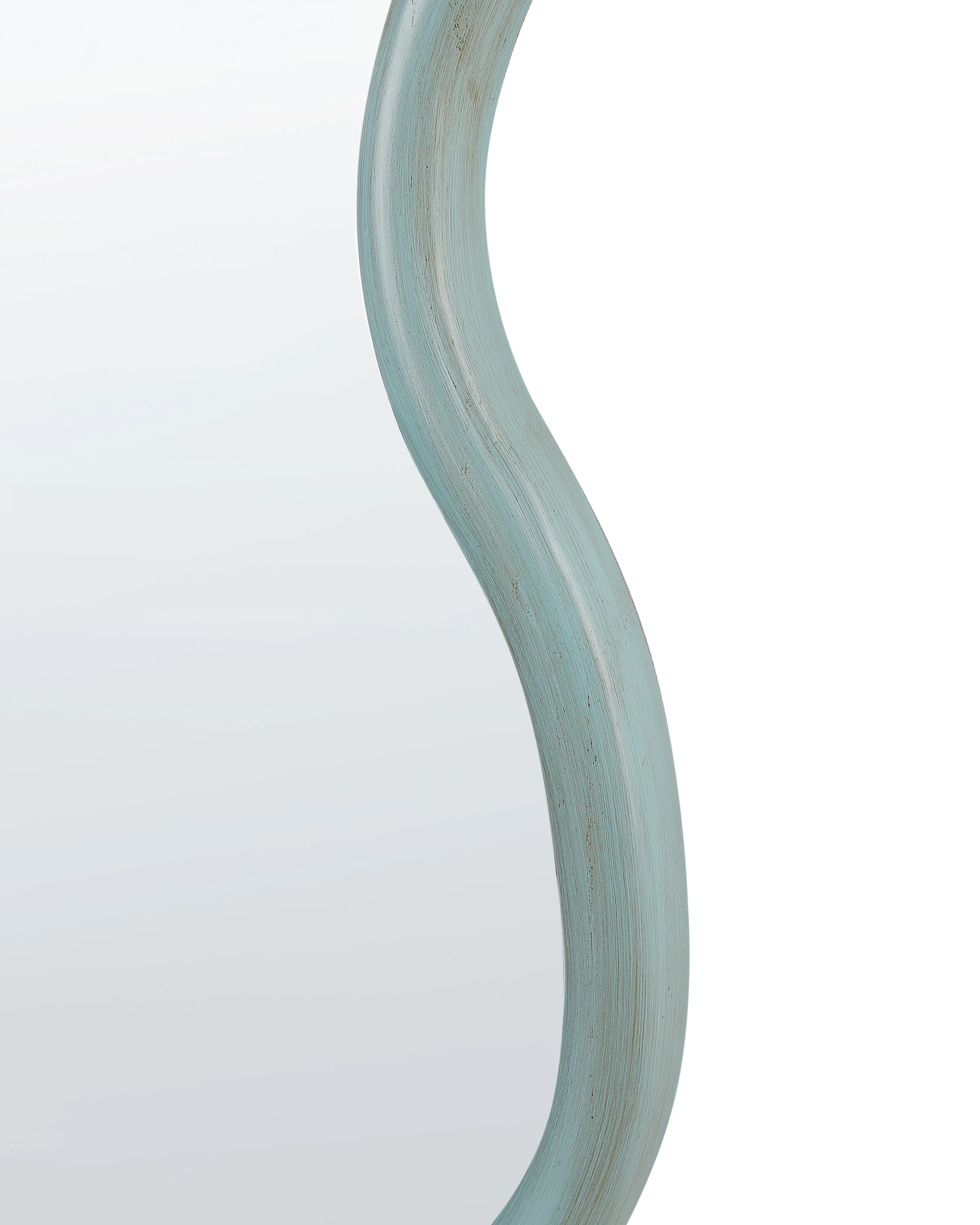 Wandspiegel RONNET 60 cm 90 cm Paulowniahout Lichtblauw