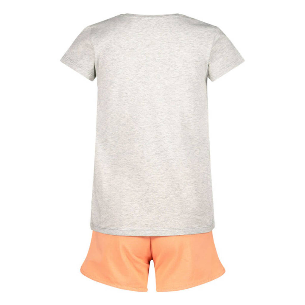 ESPRIT T-shirt + short lichtgrijs melange/oranje