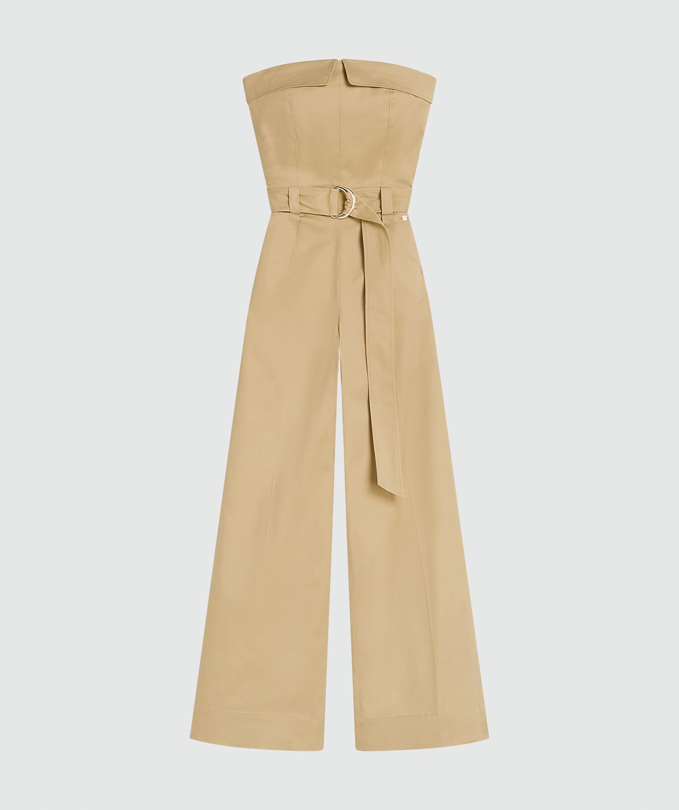 JV-MYRA wide leg jumpsuit - light camel