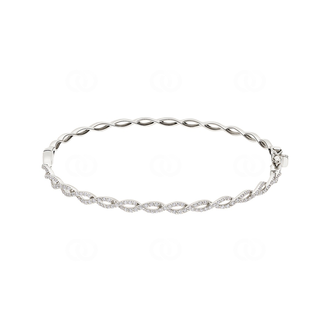 0.61 Karat Diamantarmreif 750/18 K Weissgold