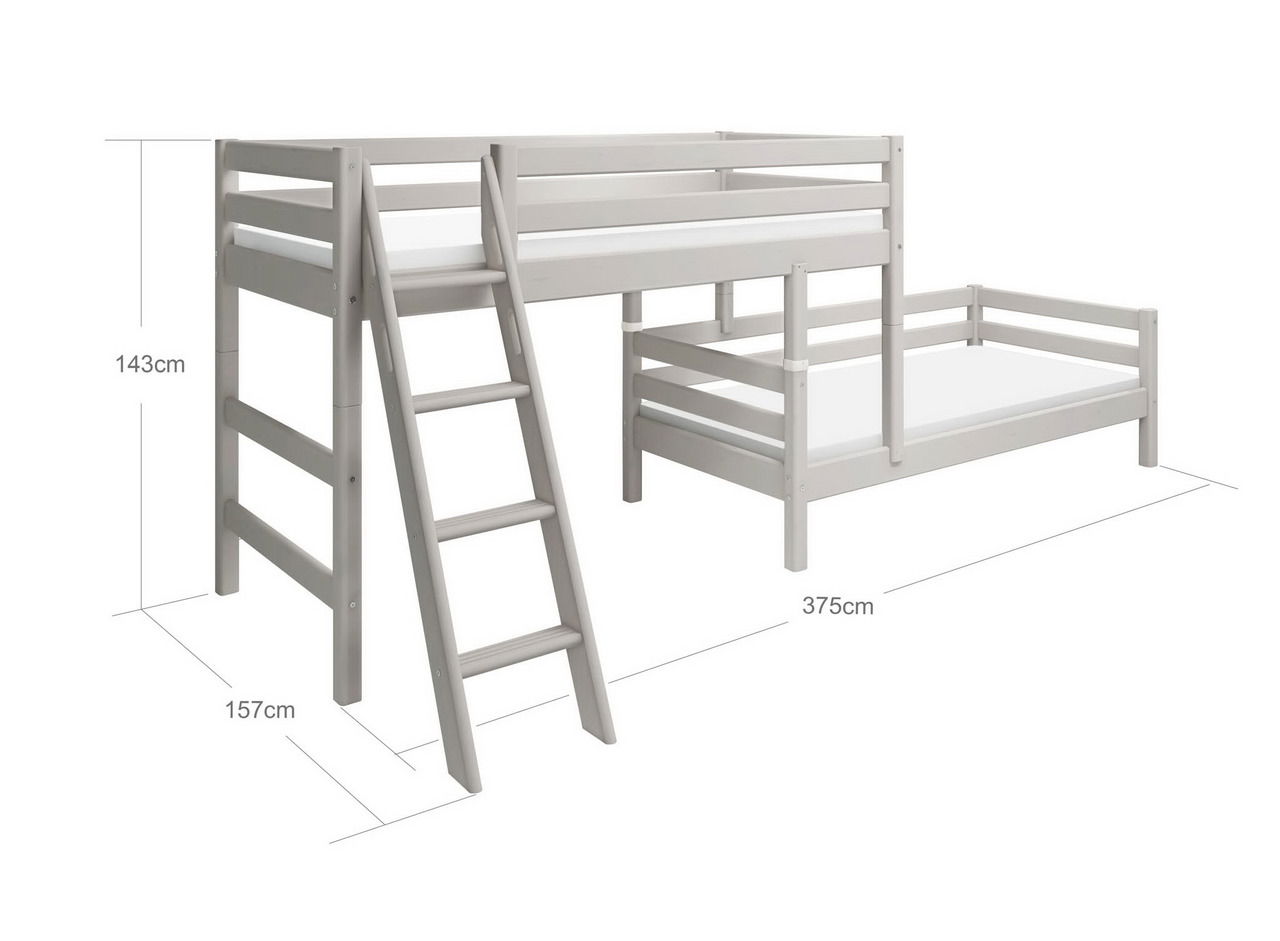 Flexa Mittelhohes-Kombibett CLASSIC