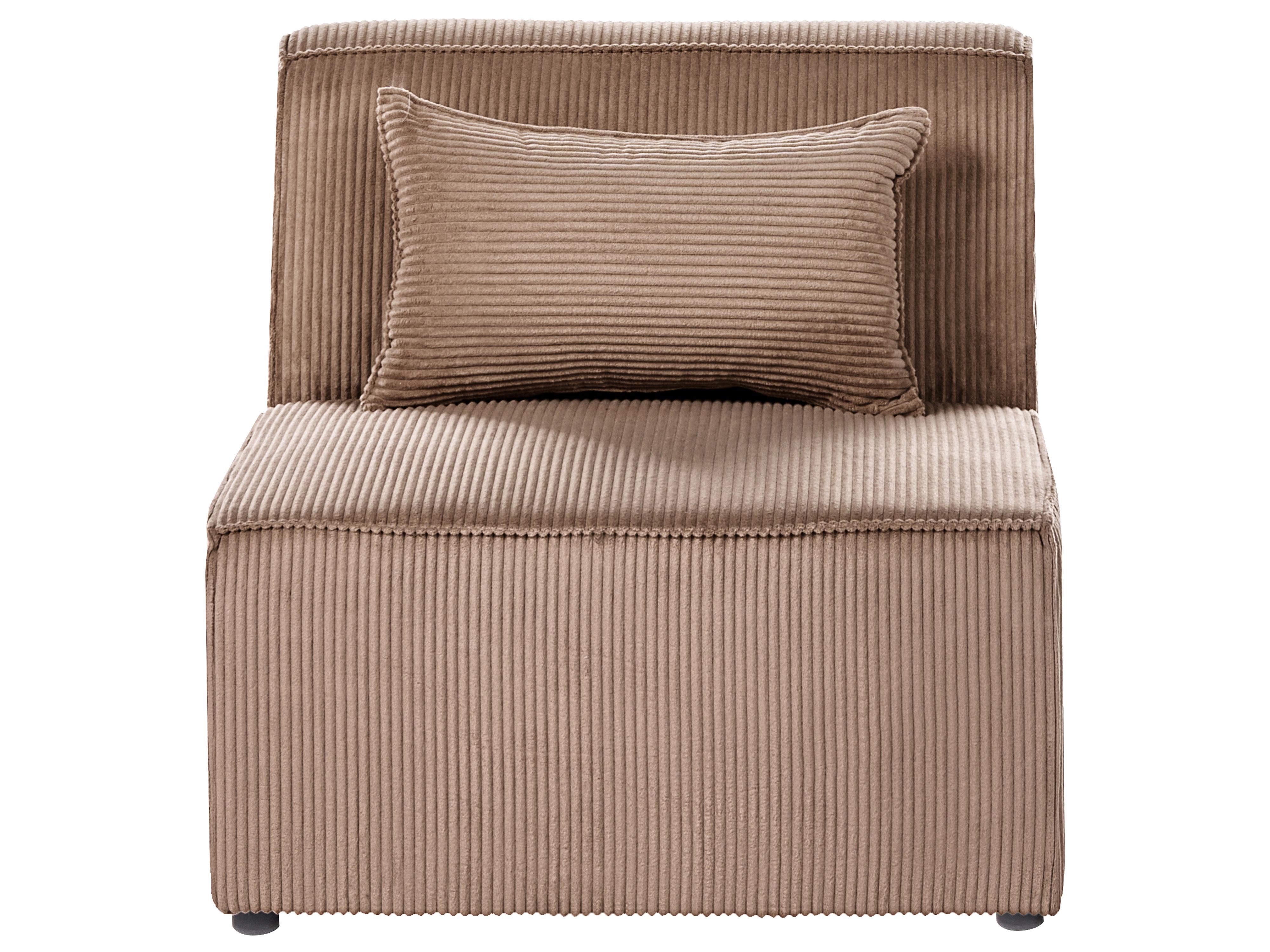 Modulaire hoekbank 4-zits LEMVIG Corduroy Zandbeige rechtszijdig