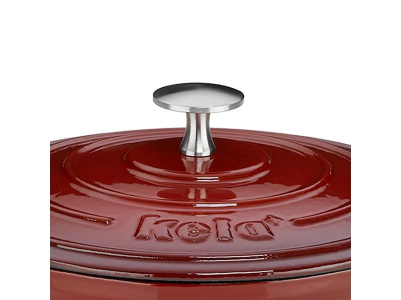 Kela Bräter Calido oval 33 cm, Rot Bratentopf aus Gusseisen