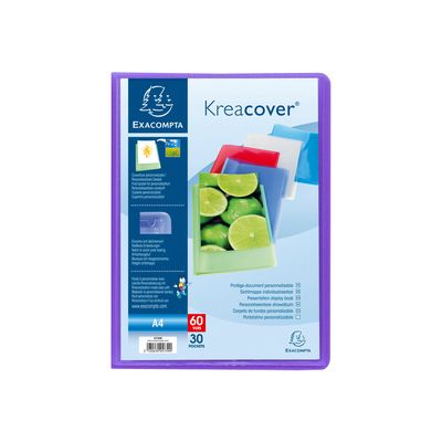 Exacompta Kreacover - Porte vues personnalisable - 100 vues - A4 - disponible dans différentes couleurs