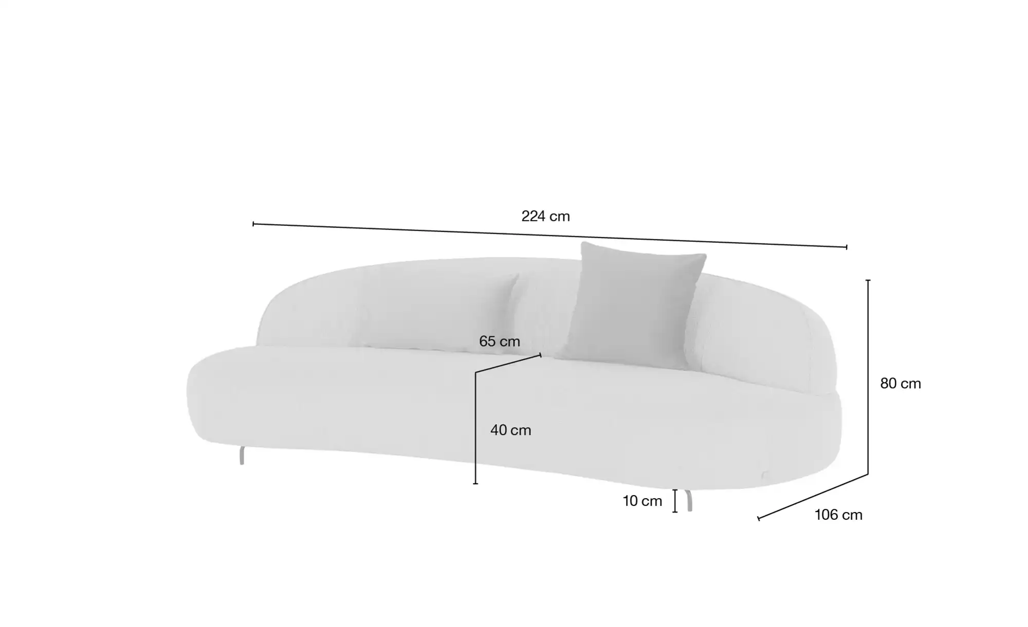SOHO Sofa, 3-sitzig Ariane