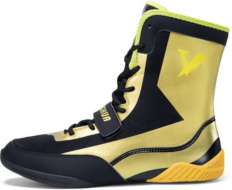 Bovista Powerlift Schoenen Powerlifter Weightlifting Squat Gewichthef Gym Schoenen Sneaker Goud Zwart