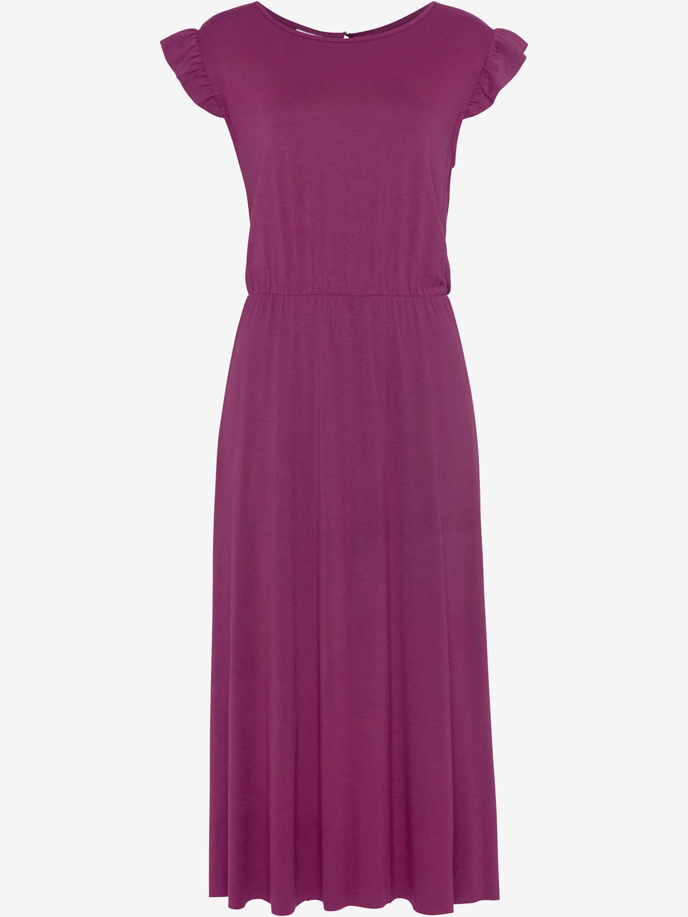 Robe mi-longue encolure ronde