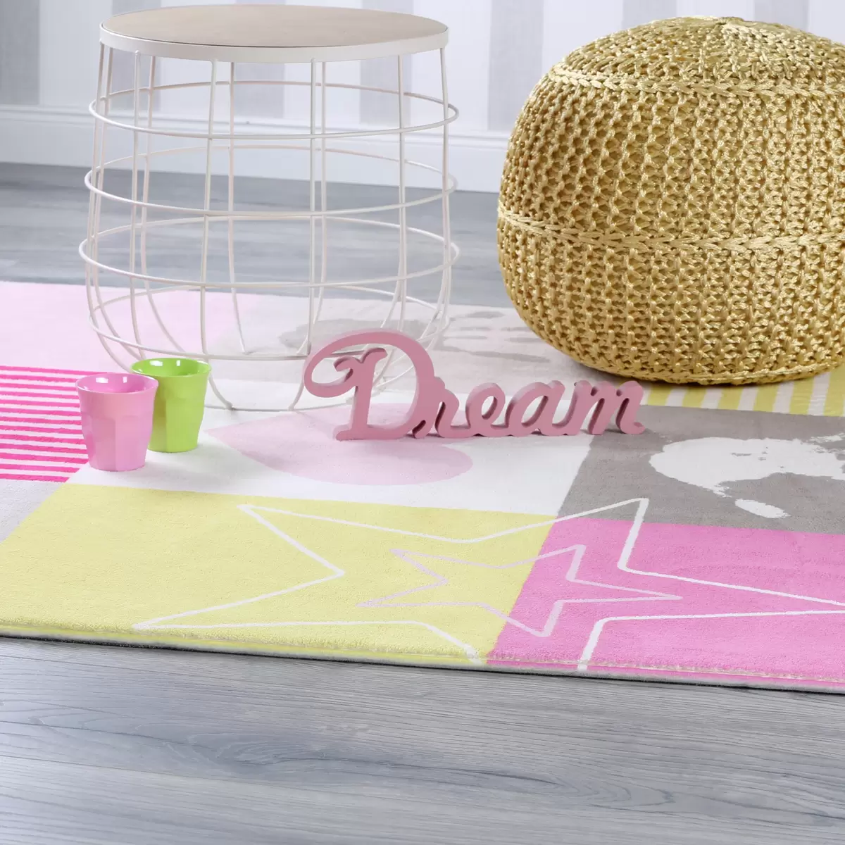 Kinderteppich My Stars Pink