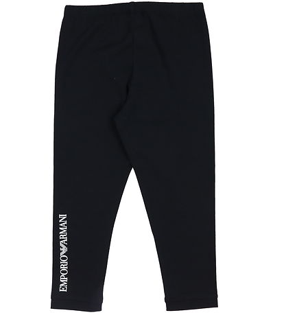 Emporio Armani Leggings - Navy m. Hvid