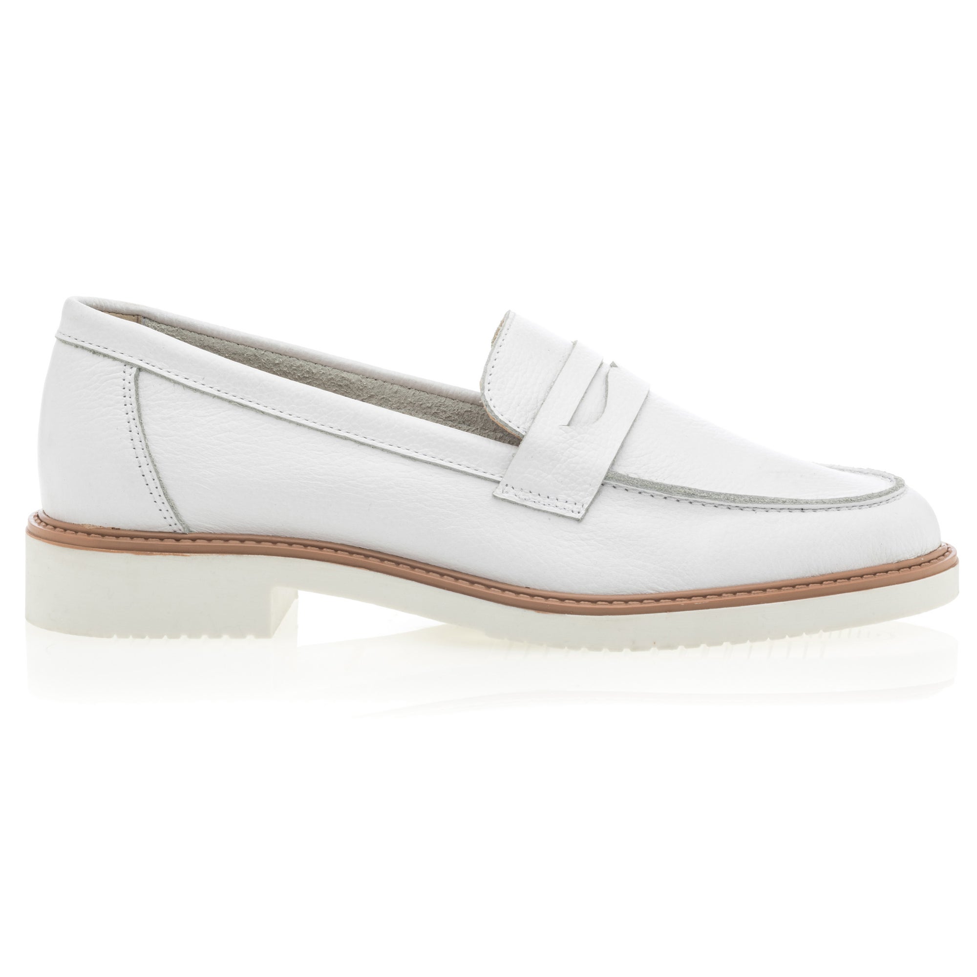 Mocassins Femme en cuir blanc