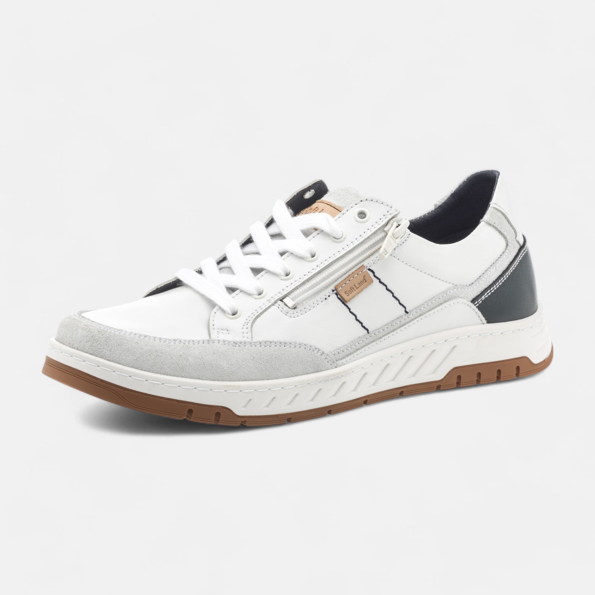 Derbies pieds sensibles Homme en cuir blanc
