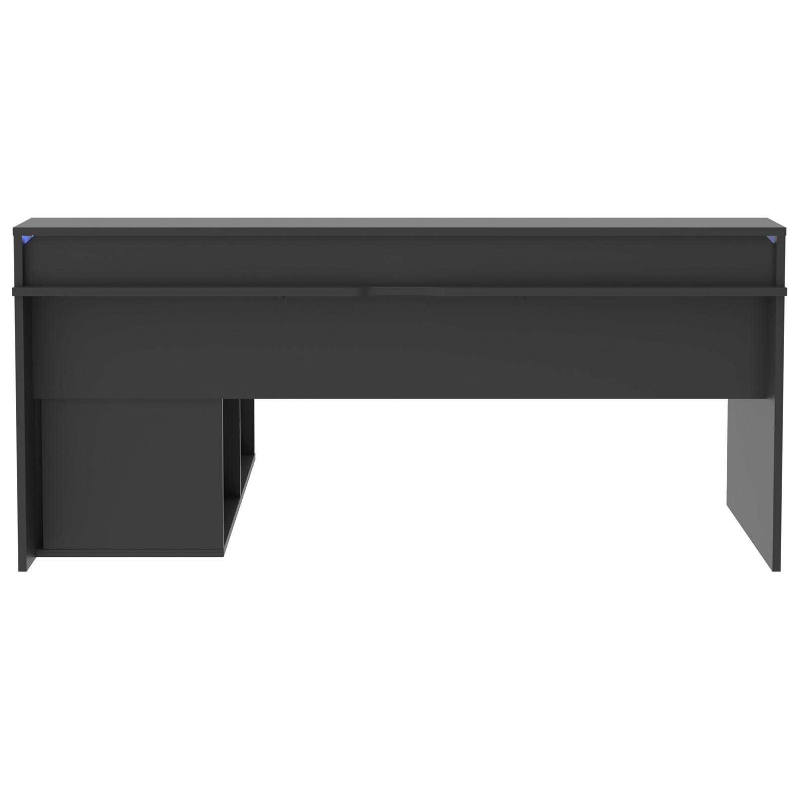Gamer-Schreibtisch - schwarz - mit LED-Beleuchtung - 200 cm breit