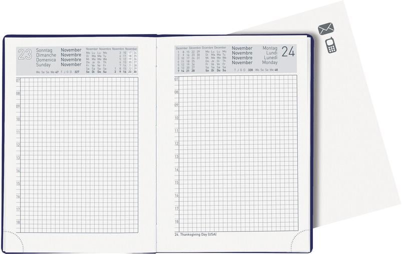 Taschenagenda Technikus Dunkelblau, 10.1 x 14.2 cmGeschäftsagenda 2026