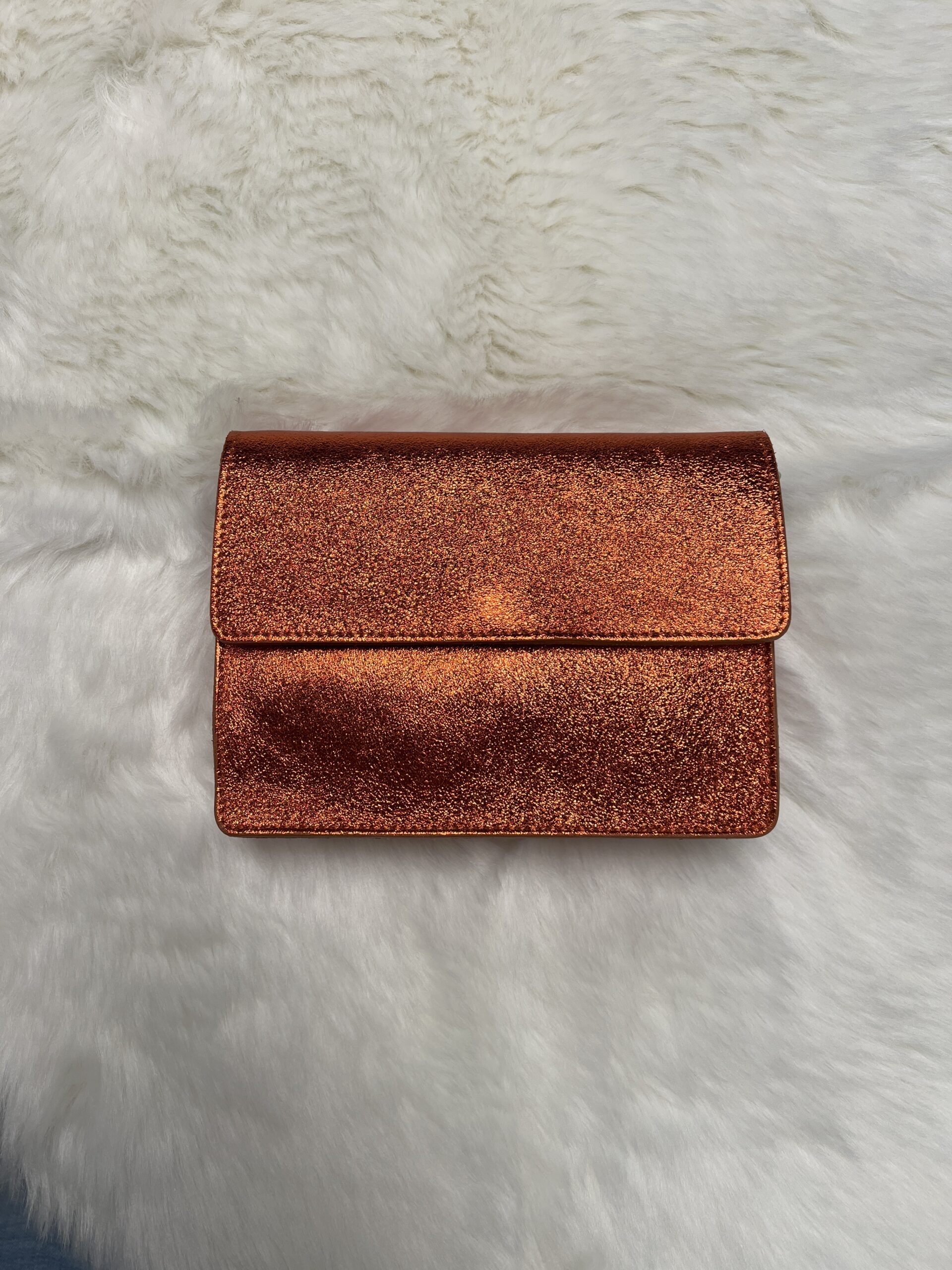 Lommers Leer Schoudertasje Els Metallic Orange