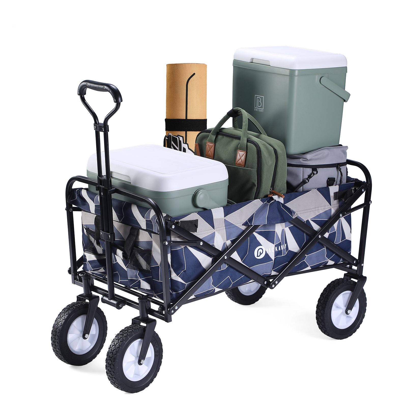 Packaway Opvouwbare polyester bolderkar - Abstract Pastel