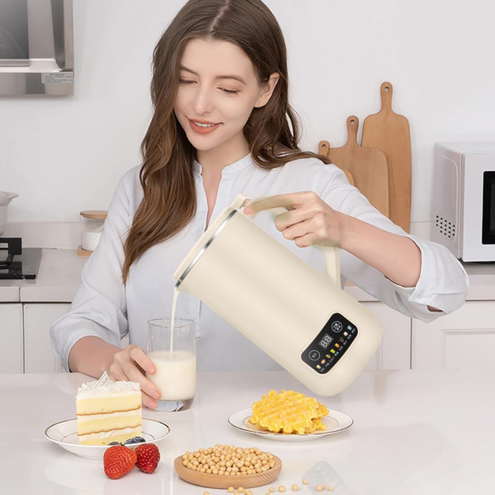 Machine à Lait Végétaux, Machine à Lait de Noix Automatique 600 ml, 600W Machine pour Lait Végétal Fait Maison sans Lactose, pour Avoine, Soja, Noix, Fruits etc. Multifonctionnel et Santé : Cuisine et Maison