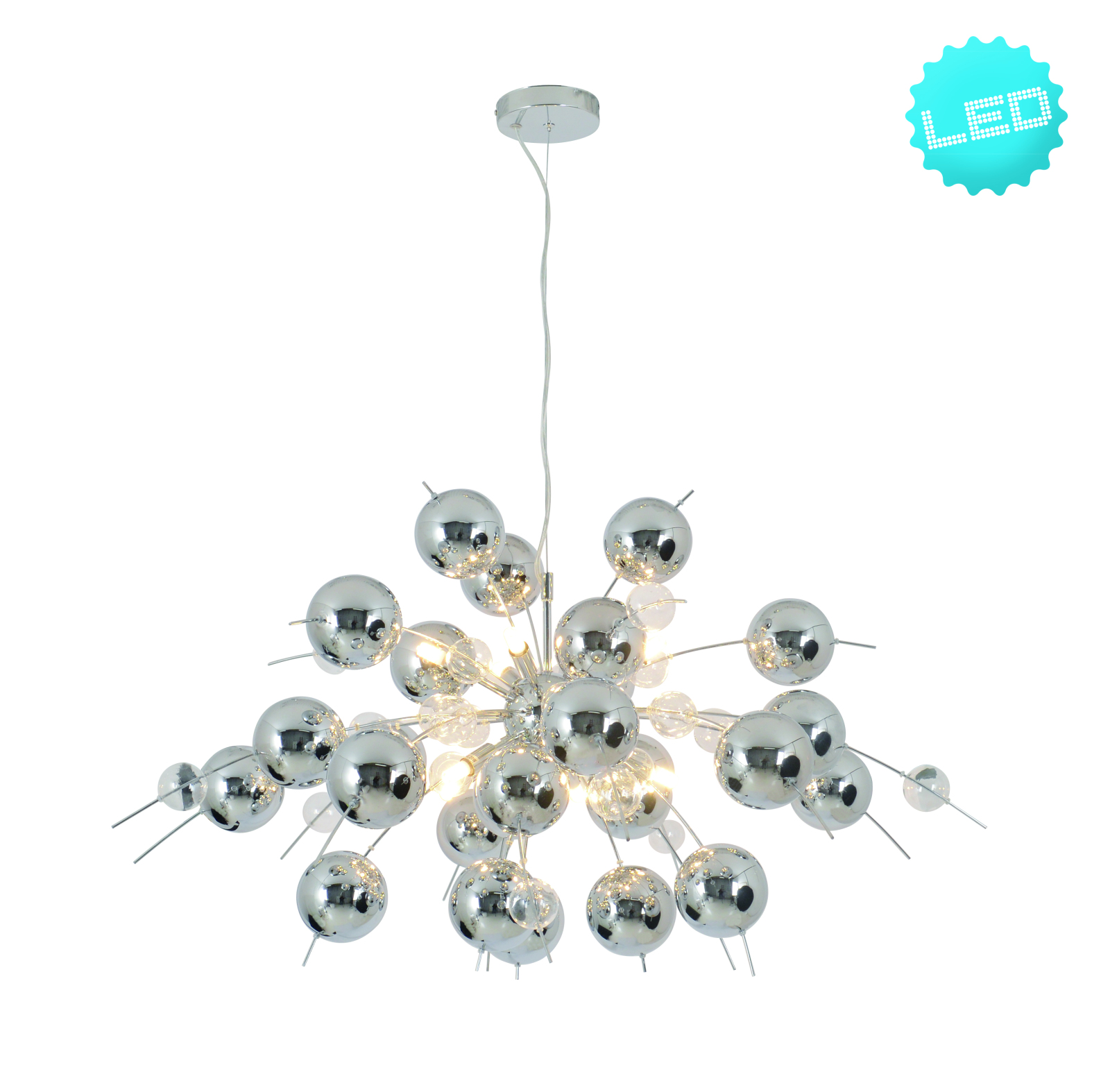 Pendelleuchte EXPLOSION - chrome - Ø ca. 98 cm