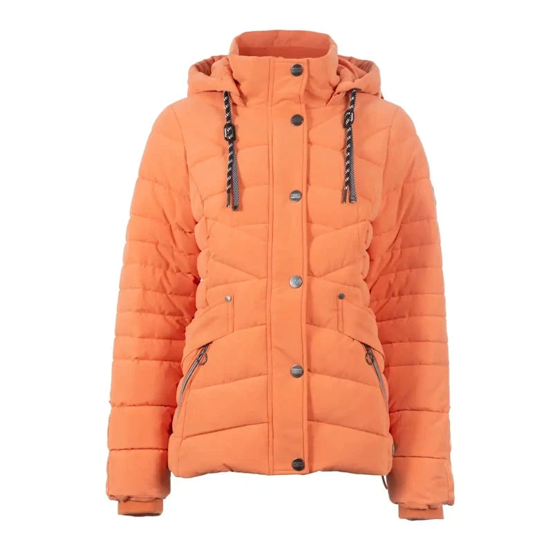 Soquesto Gewatteerde Winterjas met  Capuchon Bright Pumpkin