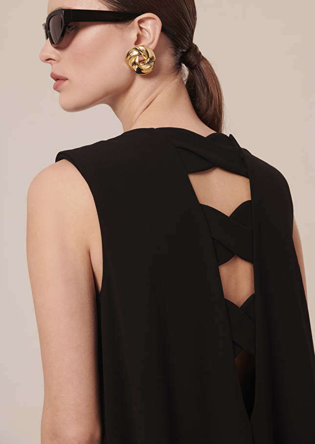 Robe Roxynoire en crêpe