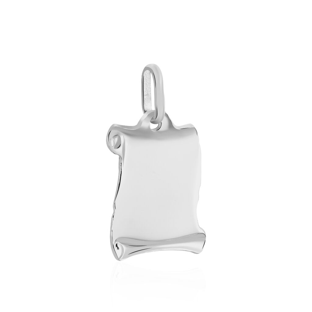 Pendentif Zodiaque Parchemin Argent Blanc