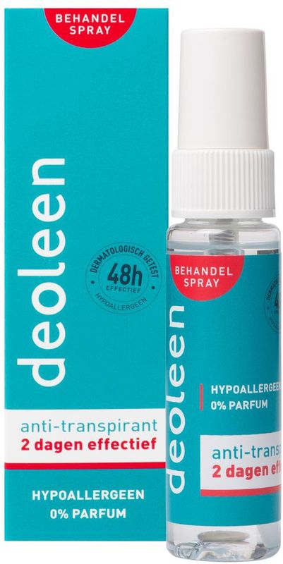 Deoleen - Behandelspray - Anti-transpirant - 0% Parfum - 48 Uur Effectief