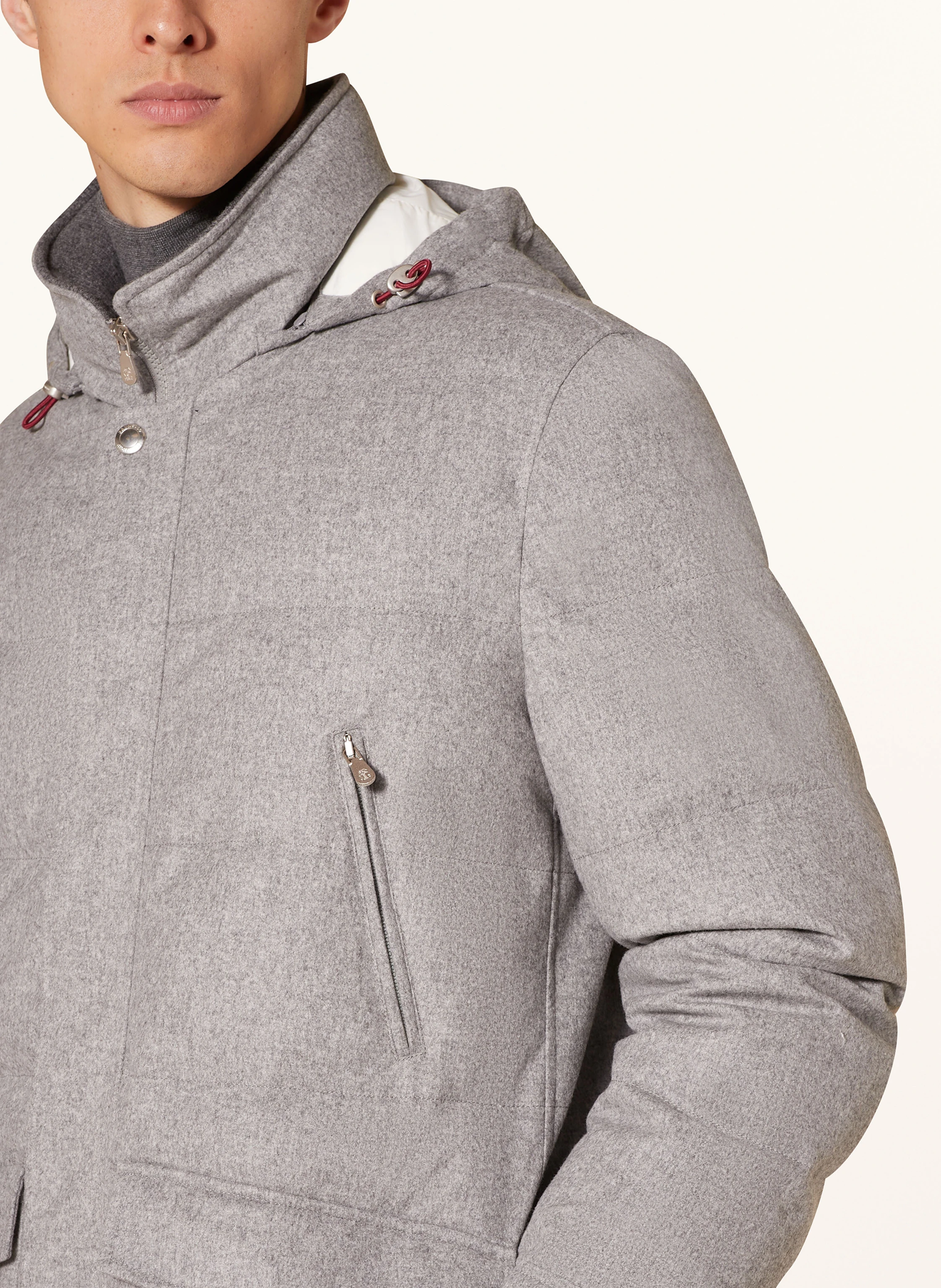 BRUNELLO CUCINELLI Daunenjacke mit abnehmbarer Kapuze