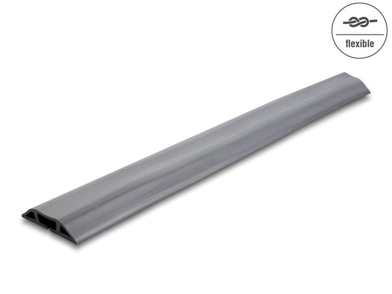 Delock Kabelkanal flexibel, 1.5 m x 70 mm Grau Delock PVC Kabelkanal flexibel 70 x 13 mm – Länge 1.5 m grau