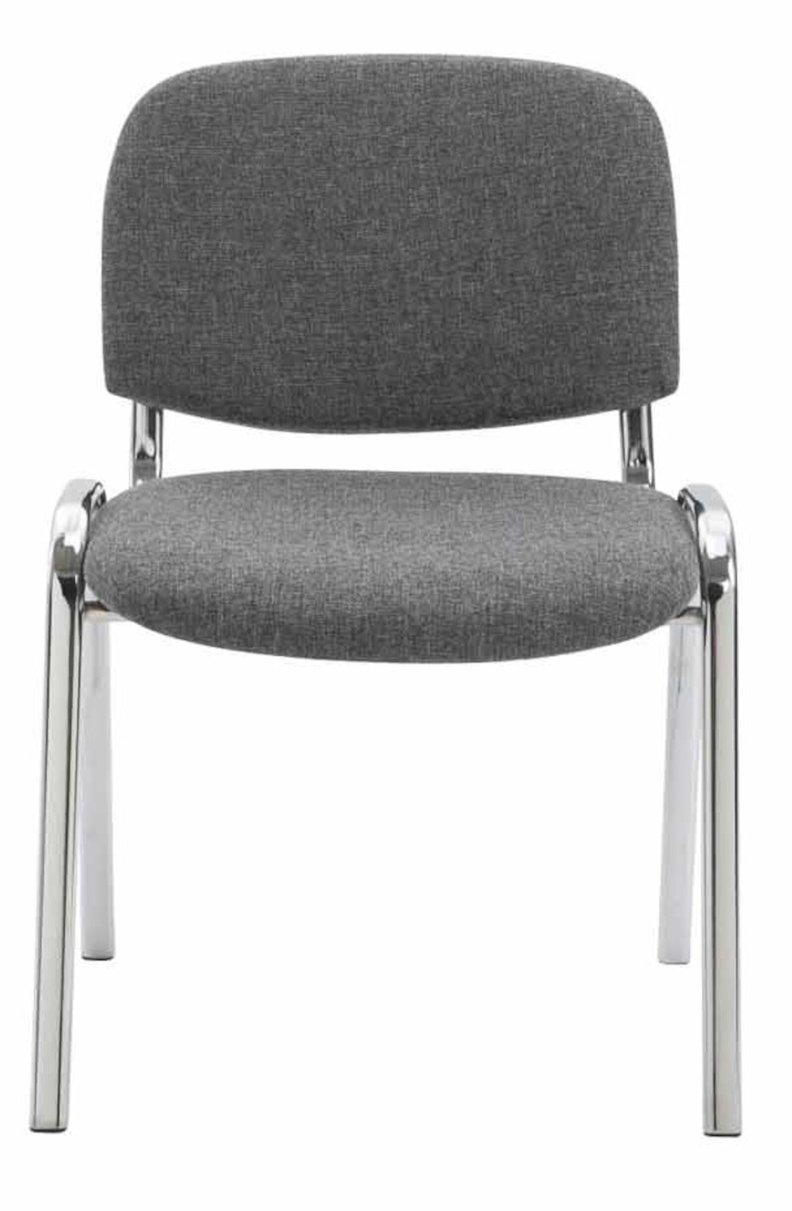 CLP 4er Set Stühle Ken Chrom Stoff I Gepolsterte Sitzfläche