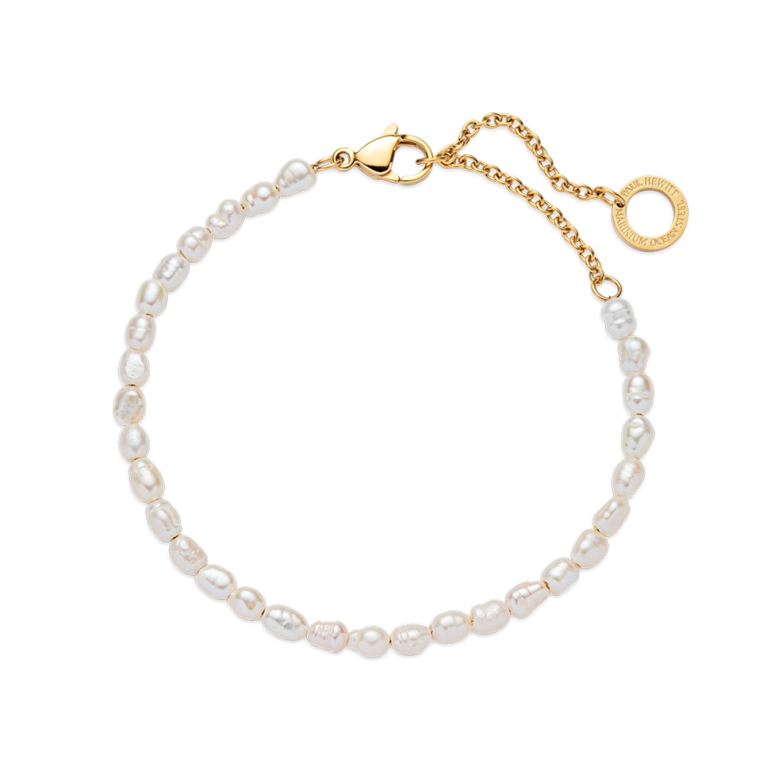 Paul Hewitt Charm-Armkette Pearl Marinium Ocean Steel Goldig