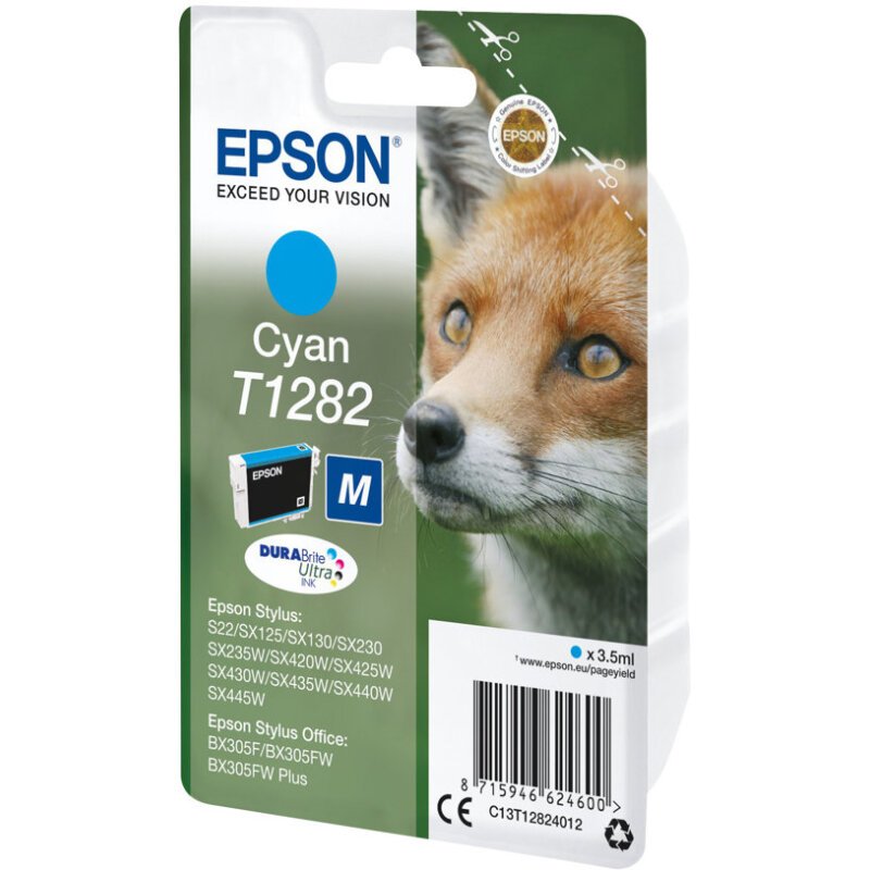 Epson Fox Encre cyan DURABrite Ultra Renard T1282
