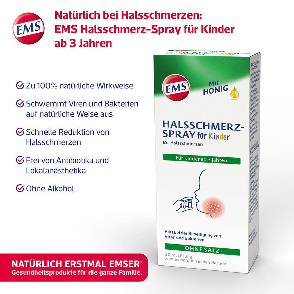 EMS HALZSCHMERZ-SPRAY für Kinder