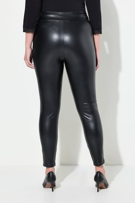 Leggings, Skinny Fit, Lederoptik, Elastikbund