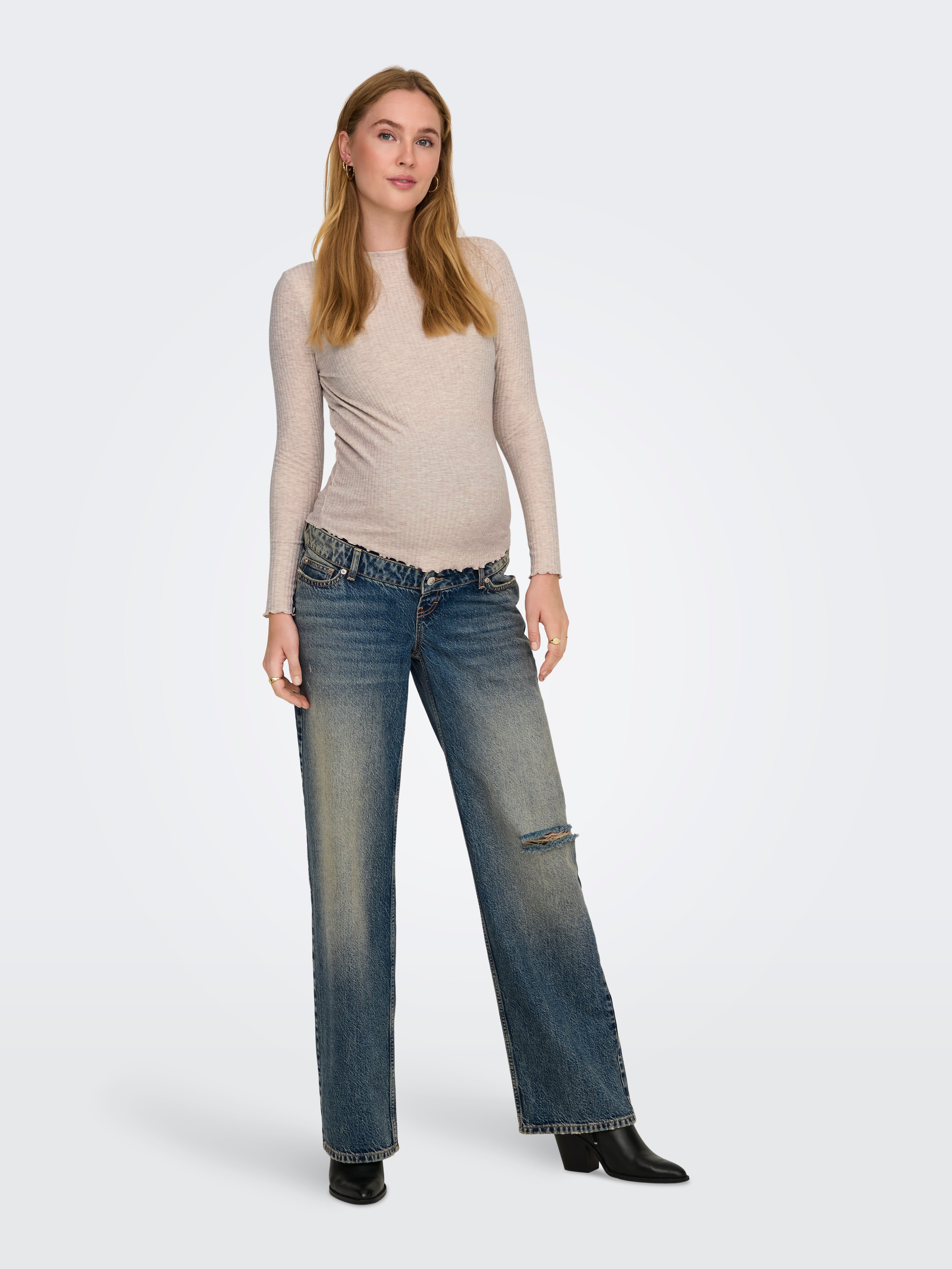 OLMCOBAIN Weiter Beinschnitt Jeans Dark Blue Denim