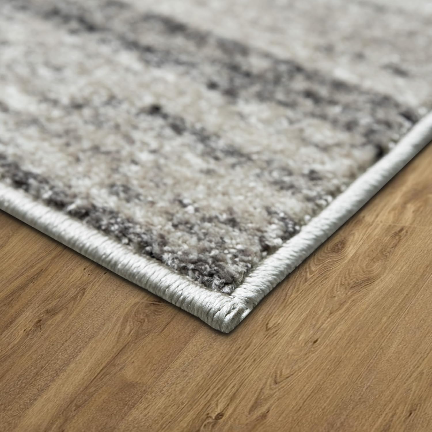 oKu-Tex Bettumrandung Set 3-teilig [67x340 cm | 2 mal 67x140 cm] Beiger Bettvorleger, meliert - weicher Kurzflor pflegeleicht - Bettvorleger Schlafzimmer - Modernes meliertes Design - Deutsche Marke