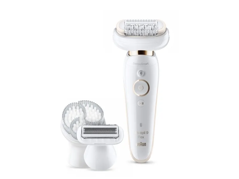 Braun Silk-épil 9 Flex 9-030 3D, Lyserød, Hvid, 40 pincetter, MicroGrip, Armhule, Bikini, 0,5 mm, Batteri