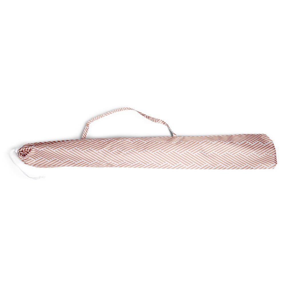 Parasol de plage blanc et rose Ø106xH80cm