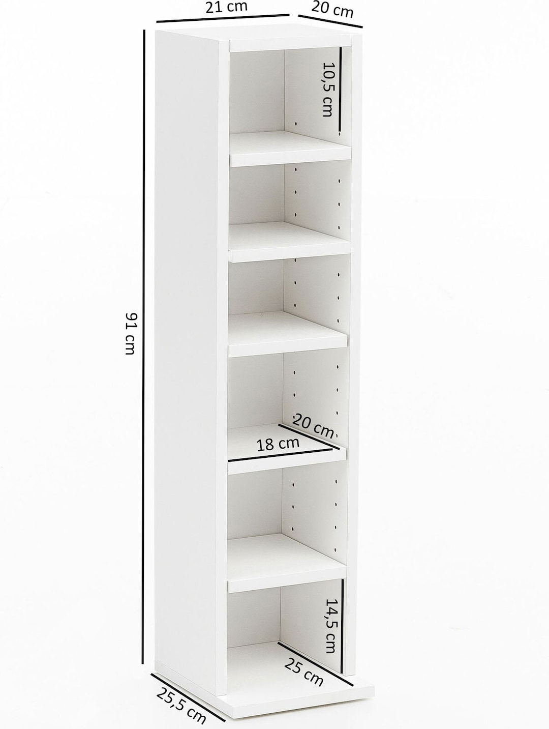 CASAVANTI Regal 21 x 91 cm Weiß