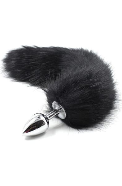 Fox Tail Plug Black Analplugg med hale