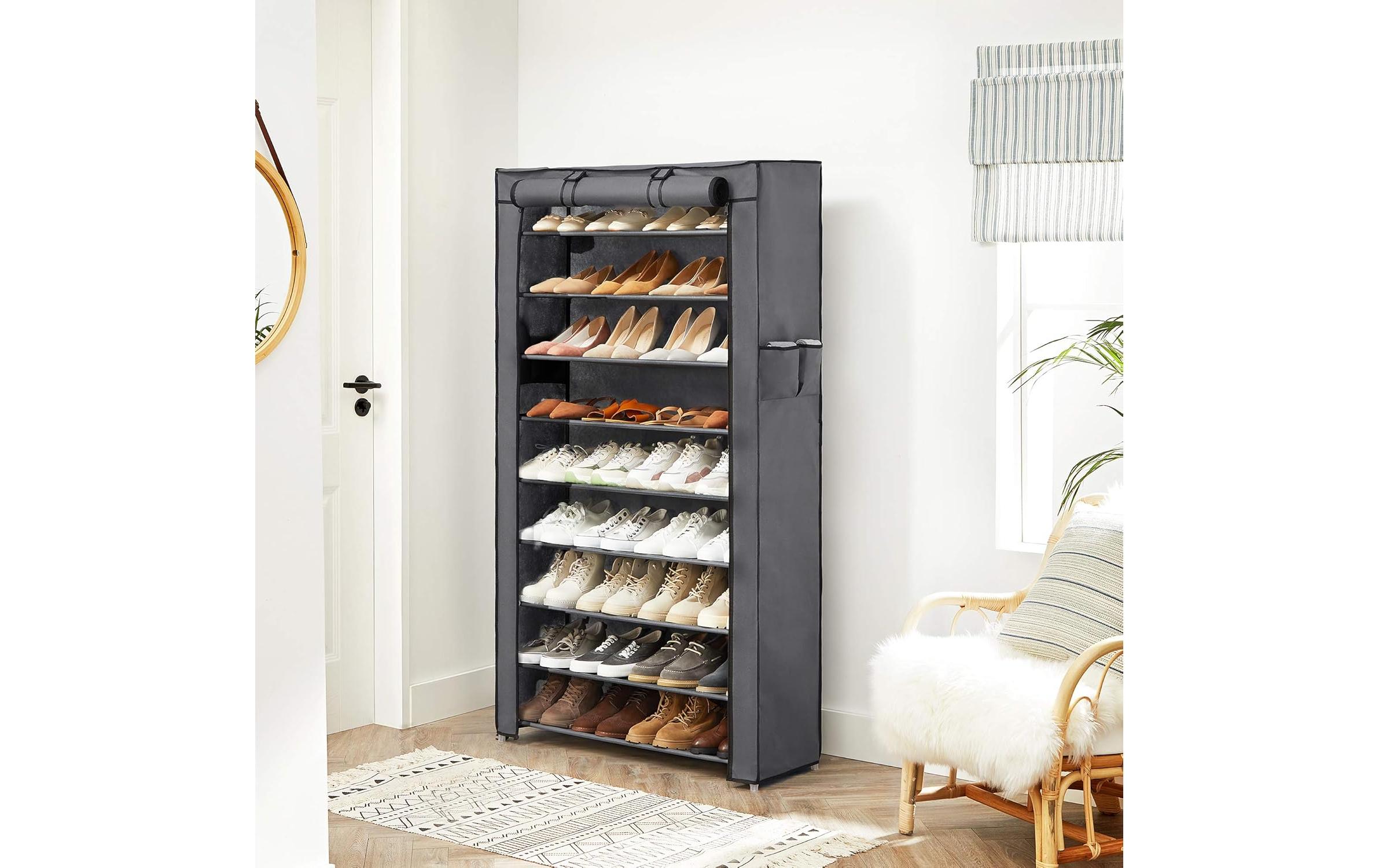 Schuhregal mit Abdeckung 88 x 160 cm, GrauSchuhorganizer