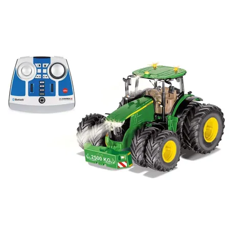 SIKU 6736 John Deere 7290R mit Doppelreifen, Bluetooth App-Steuerung und Fernsteuermodul