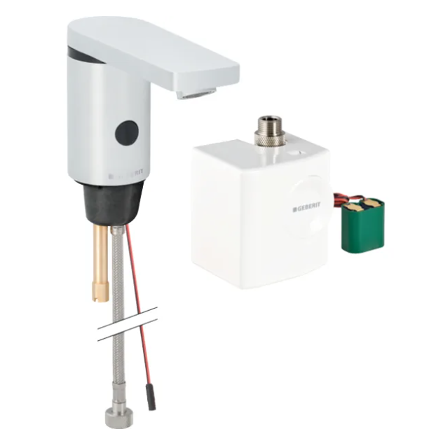 Geberit wastafelkraan type 186 1-gats wastafelkraan koud of voorgemengd water chroom