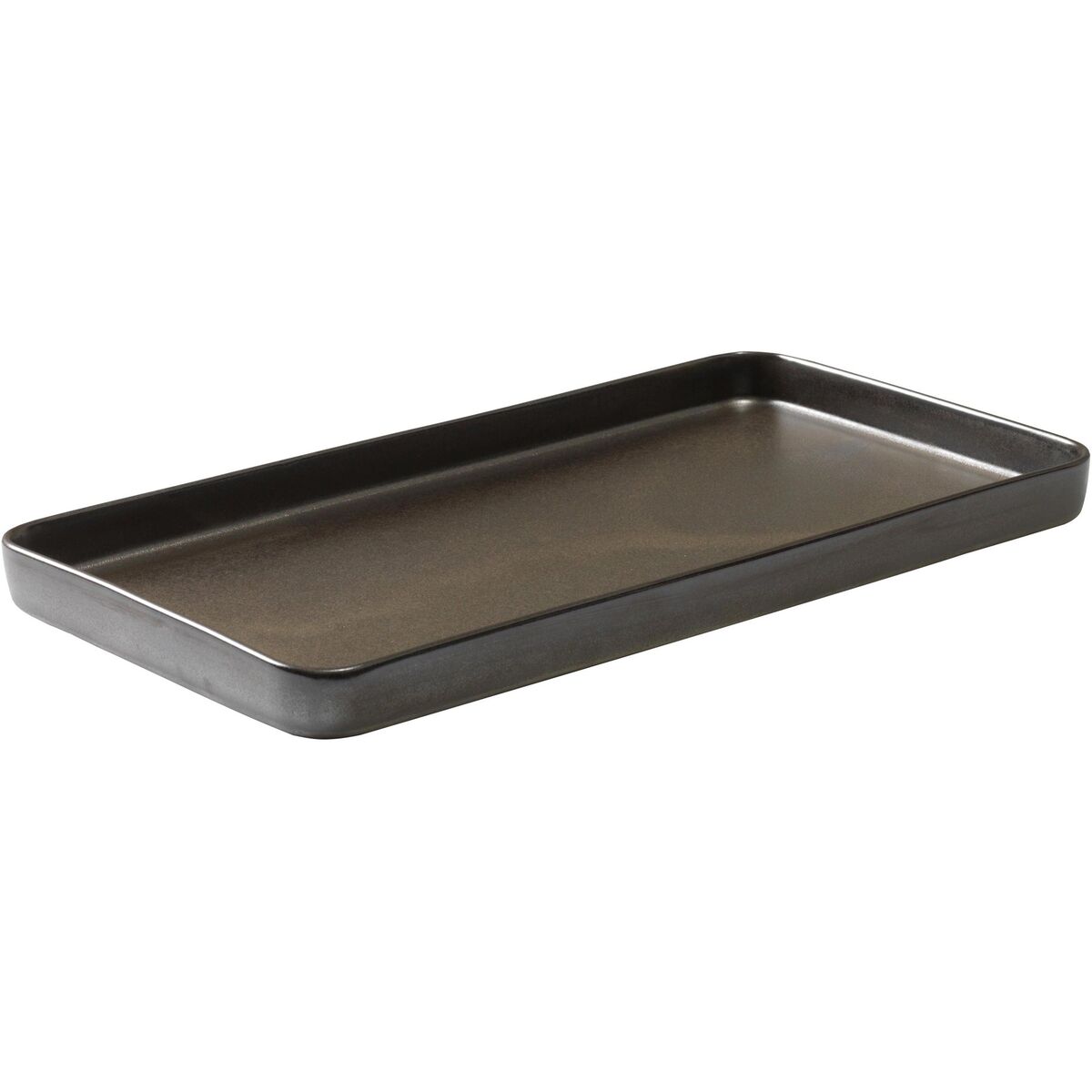 RAW Rektangulær tallerken  34 x 18 cm, Metallic Brun