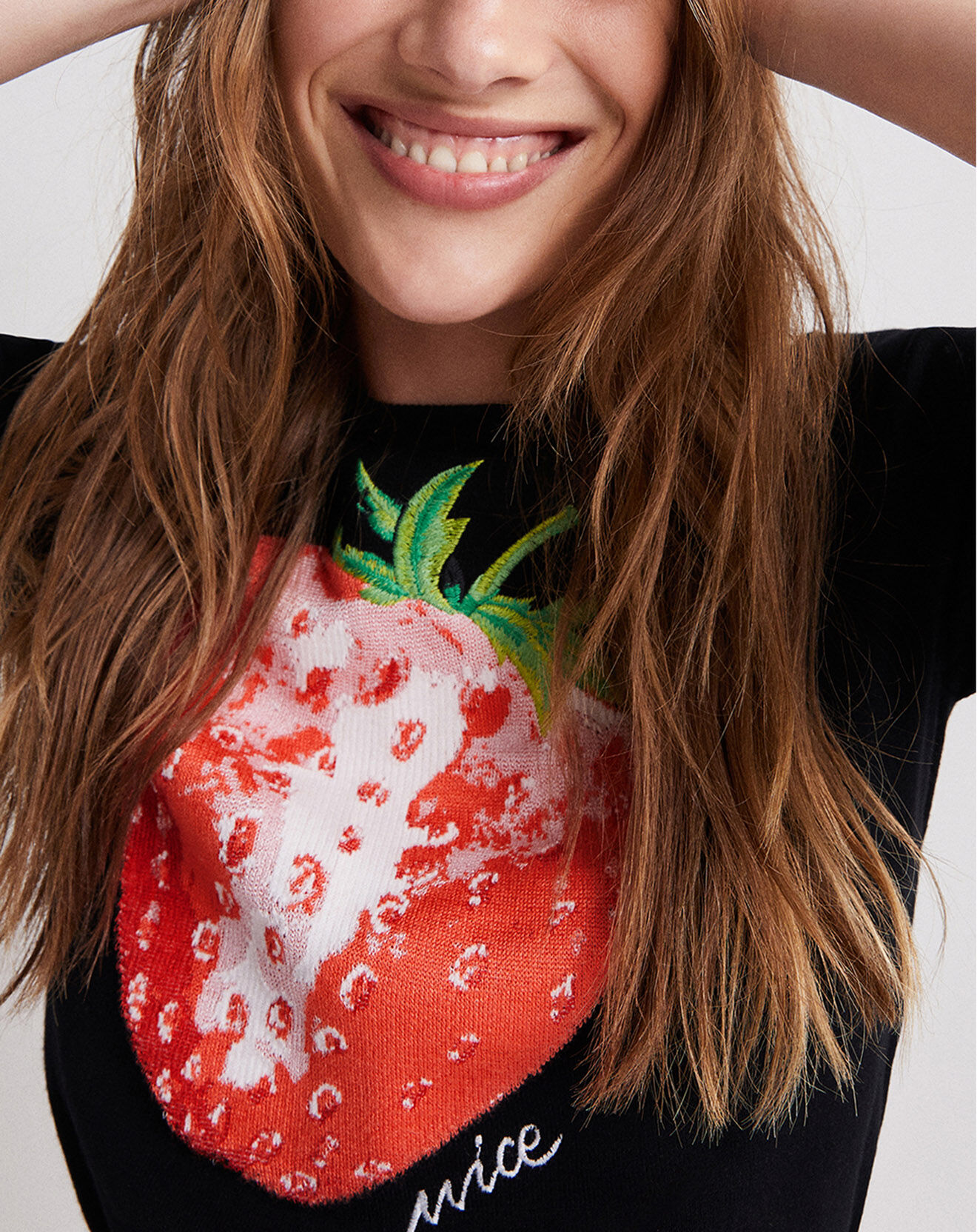 Desigual Pullover Rose noir