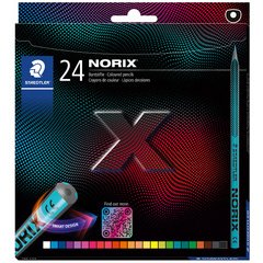 Crayon de couleur NORIX, étui en carton de 24