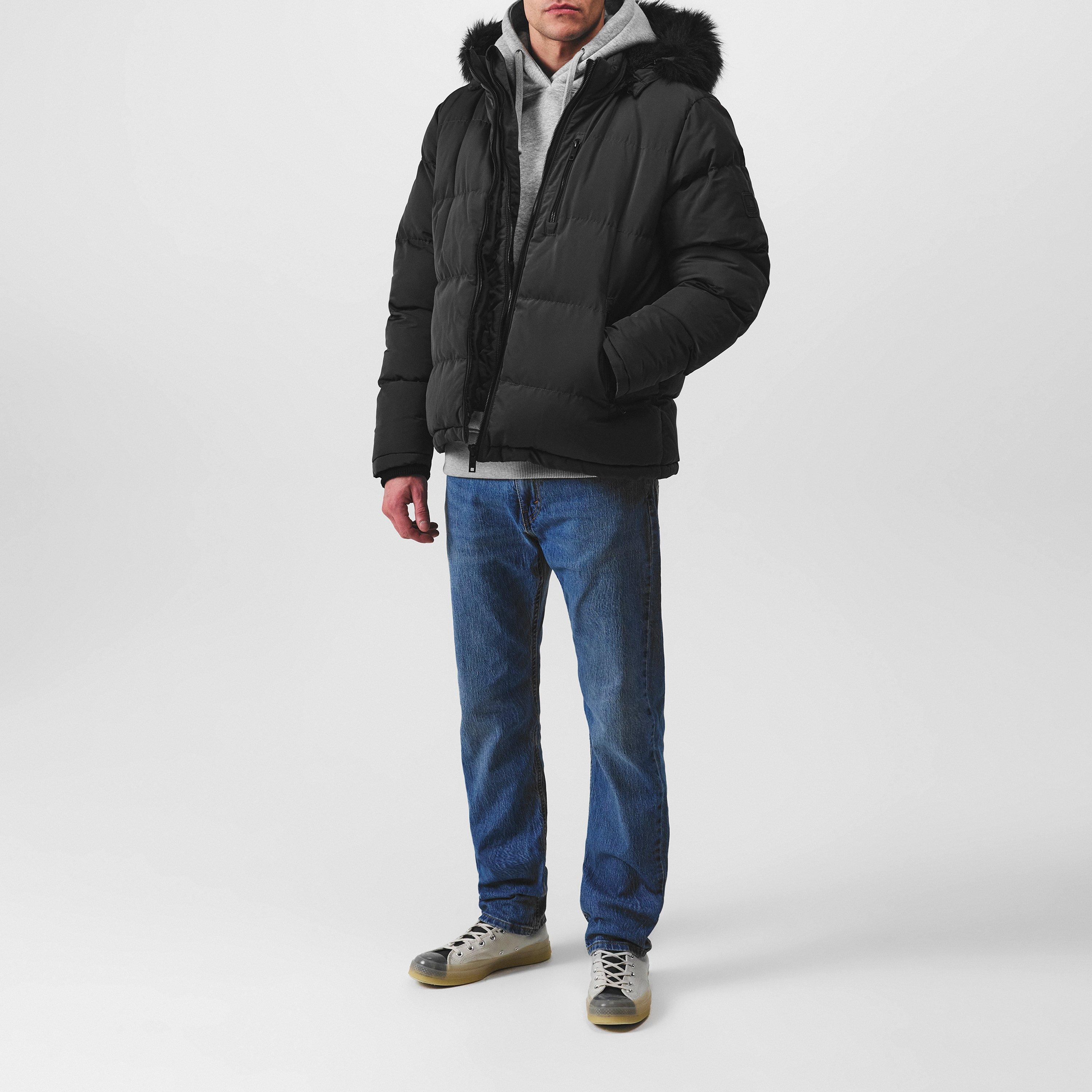 SoulCal Mens 2 Zip Bubble Jacket