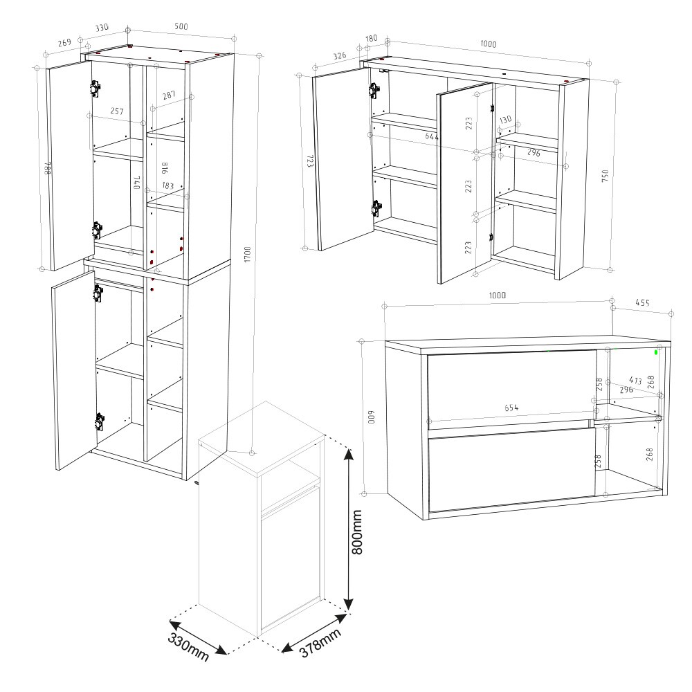 Vicco Badmöbelset Viola Weiß Anthrazit modern Badezimmerschrank Badschrank Badezimmermöbel Waschtischunterschrank Spiegelschrank Midischrank Hochschrank Schranktür Schrankfach Ablage Aufbewahrung